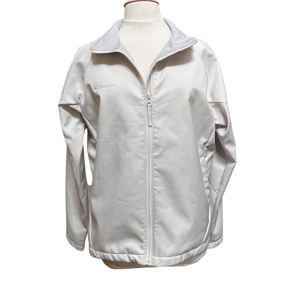 Columbia Herald Square Womens XL White Full-Zip Jacket Lightweight Fleece